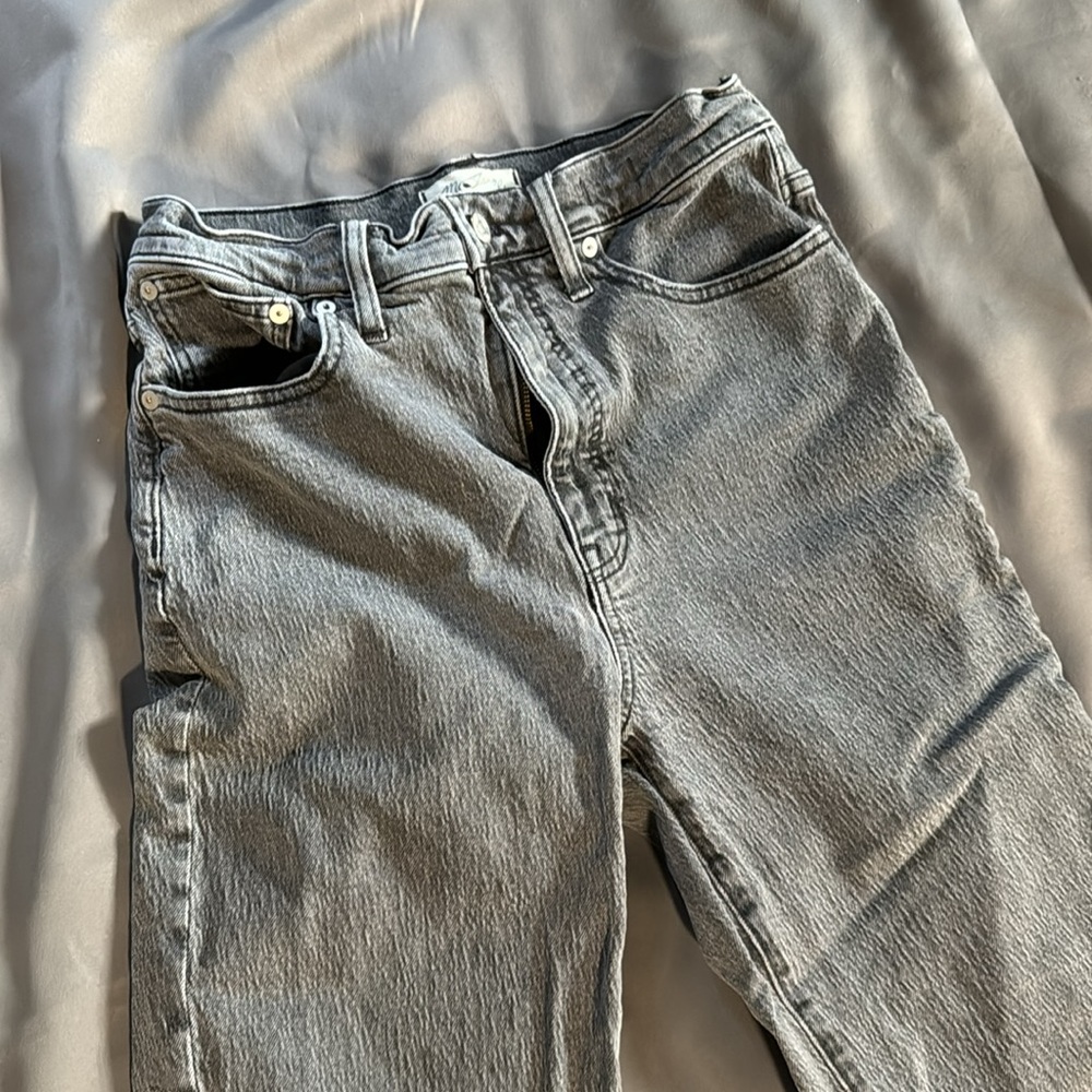 Madewell grey Perfect Vintage Straight Jean sz 29T